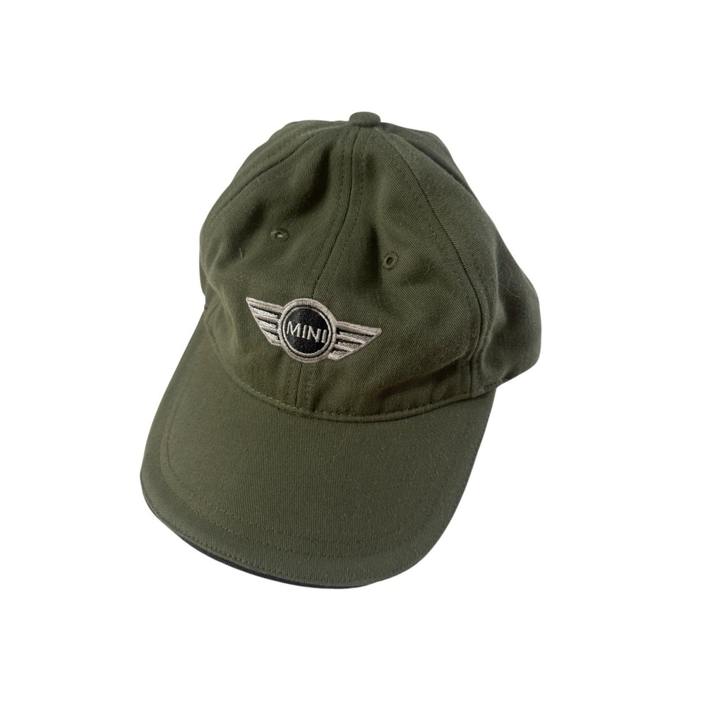 Mini Cooper Official Adjustable Strapback Baseball Hat Cap Army Green NWT